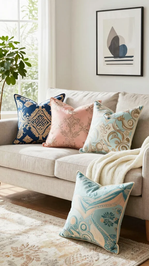 12 Luxury Pillow Ideas for a High-End Hotel-Quality Bed or Sofa - 2. Chic Designer Pillow Covers 1