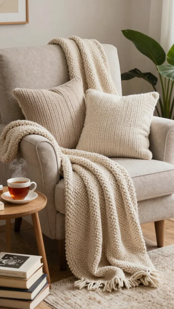 12 Luxury Pillow Ideas for a High-End Hotel-Quality Bed or Sofa - 3. Textured Knitted Pillows 1