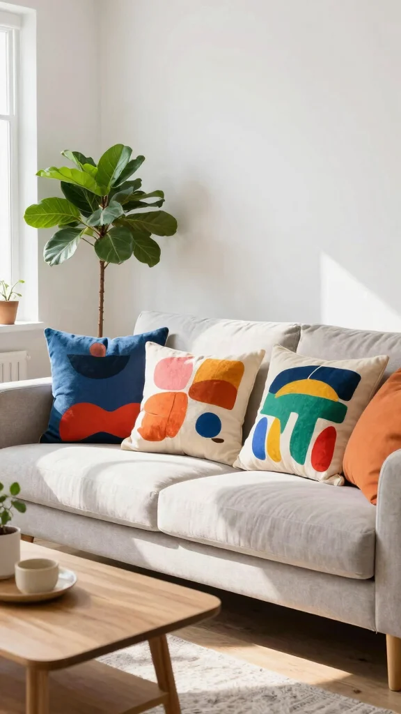 12 Luxury Pillow Ideas for a High-End Hotel-Quality Bed or Sofa - 5. Artistic Hand-Painted Pillows 1