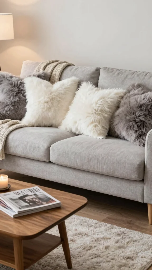 12 Luxury Pillow Ideas for a High-End Hotel-Quality Bed or Sofa - 6. Faux Fur Accents 1