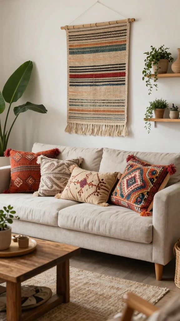 12 Luxury Pillow Ideas for a High-End Hotel-Quality Bed or Sofa - 8. Bohemian Styles 1