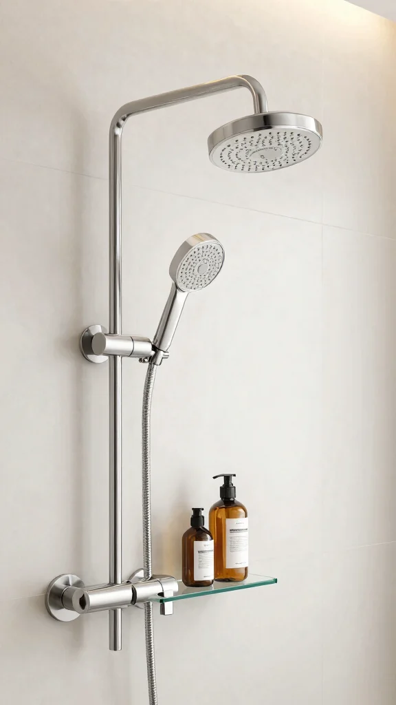 12 Luxury Shower Head Ideas for a Five-Star Shower Experience at Home - 4. Sleek Wall-Mounted Shower Heads 1