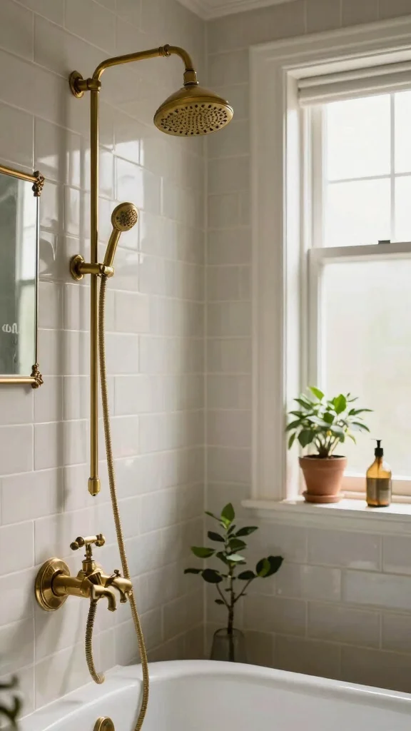 12 Luxury Shower Head Ideas for a Five-Star Shower Experience at Home - 5. Vintage Inspired Shower Heads 1