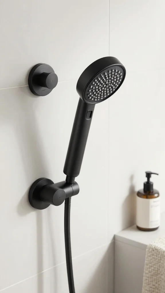 12 Matte Black Shower Head Ideas for a Sleek Modern Bathroom - 2. Adjustable Matte Black Shower Head 1