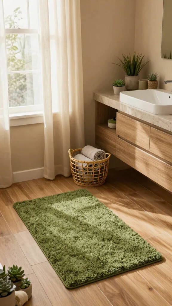 12 Memory Foam Bathroom Rug Ideas for Cushioned Comfort Every Morning - 1. Eco-Friendly Earth Tones 1