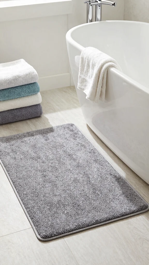 12 Memory Foam Bathroom Rug Ideas for Cushioned Comfort Every Morning - 10. Non-Slip Rug Options 1