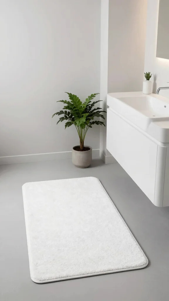 12 Memory Foam Bathroom Rug Ideas for Cushioned Comfort Every Morning - 5. Minimalist Designs 1
