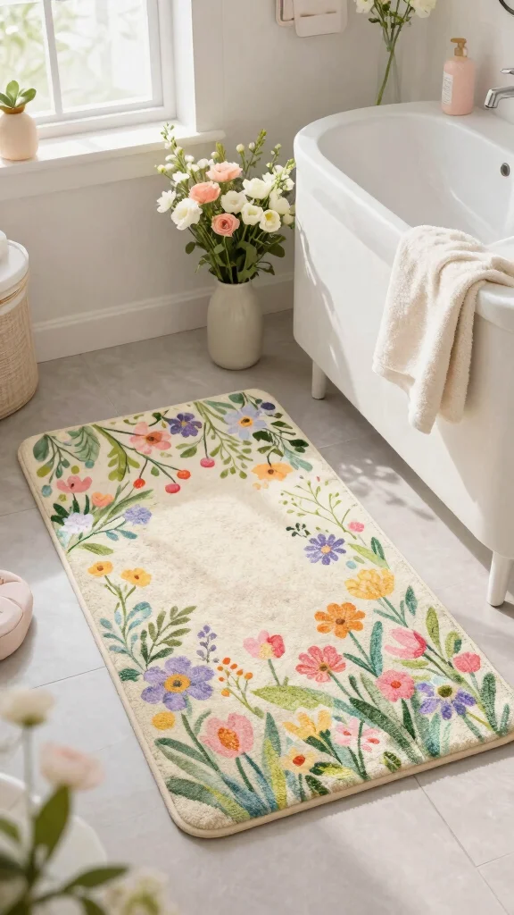12 Memory Foam Bathroom Rug Ideas for Cushioned Comfort Every Morning - 9. Seasonal Themes 1
