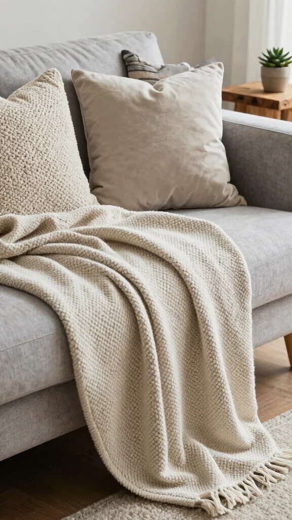 12 Pillow and Blanket Ideas for a Warm Inviting Couch or Bed - 1. Eco-Friendly Cotton Throw Blankets 1