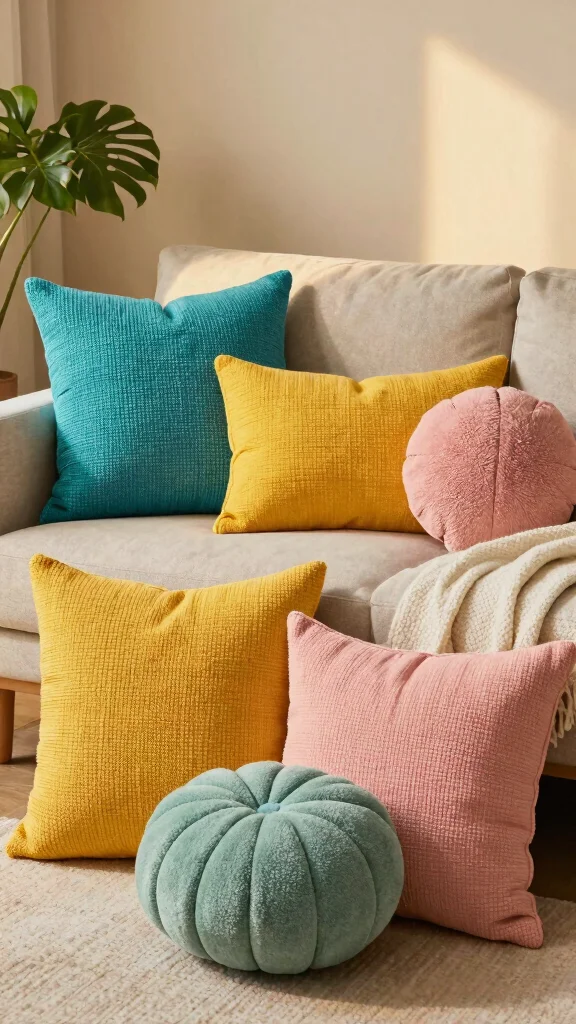 12 Pillow and Blanket Ideas for a Warm Inviting Couch or Bed - 3. Recycled Polyester Pillows 1