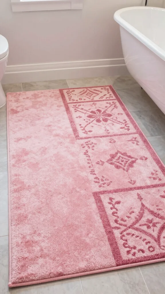 12 Pink Bathroom Rug Ideas From Blush to Hot Pink for Every Style - 11. Reversible Pink Area Rug 1