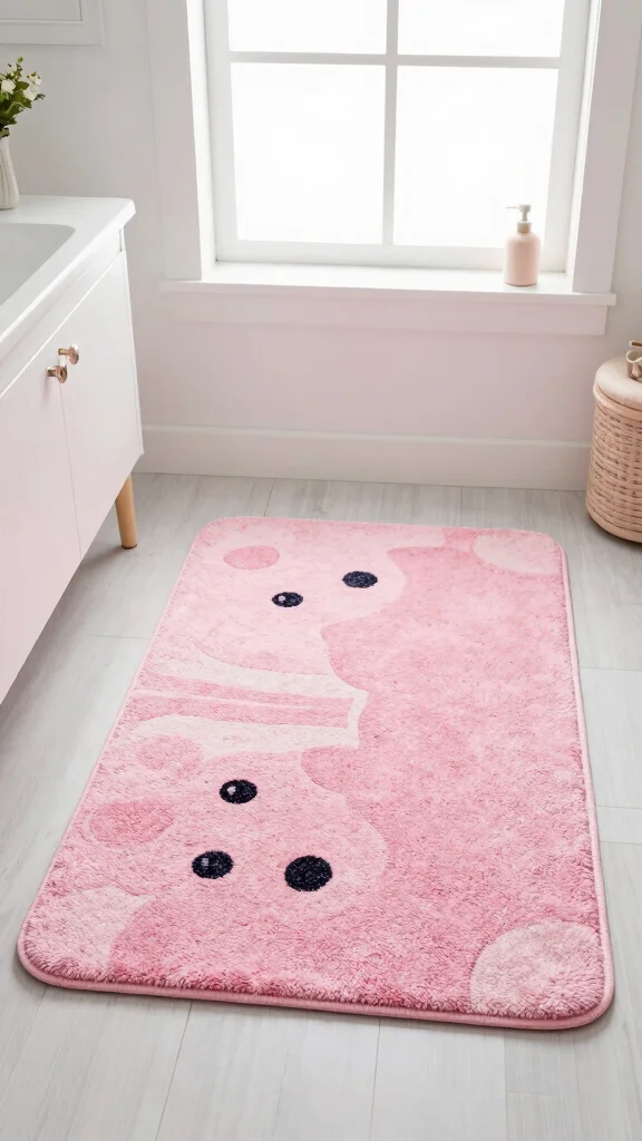 12 Pink Bathroom Rug Ideas From Blush to Hot Pink for Every Style - 12. Customizable Pink Bath Rug 1