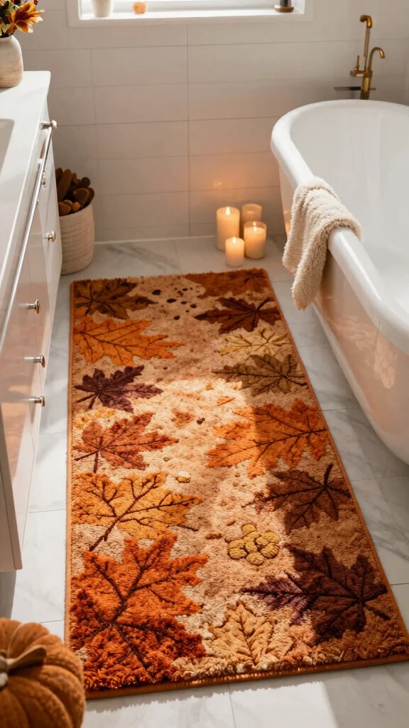 12 Plush Bathroom Rug Ideas for a Soft Luxurious Feel Underfoot - 12. Seasonal Rugs 1