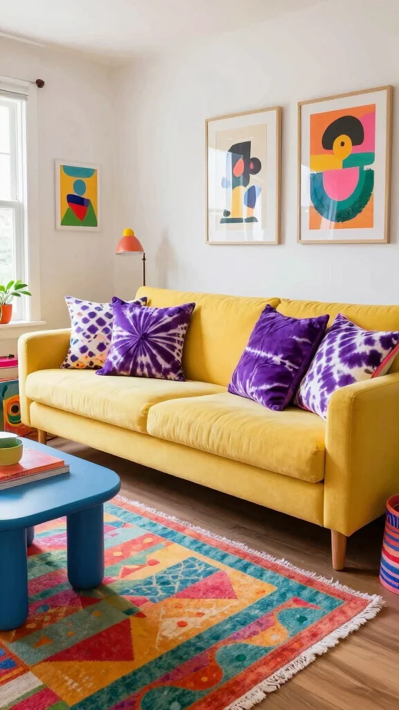 12 Purple Pillow Ideas From Lavender to Plum for Every Palette - 11. Artistic Tie-Dye 1