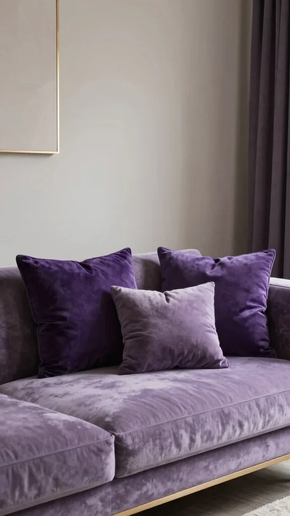 12 Purple Pillow Ideas From Lavender to Plum for Every Palette - 8. Monochromatic Magic 1
