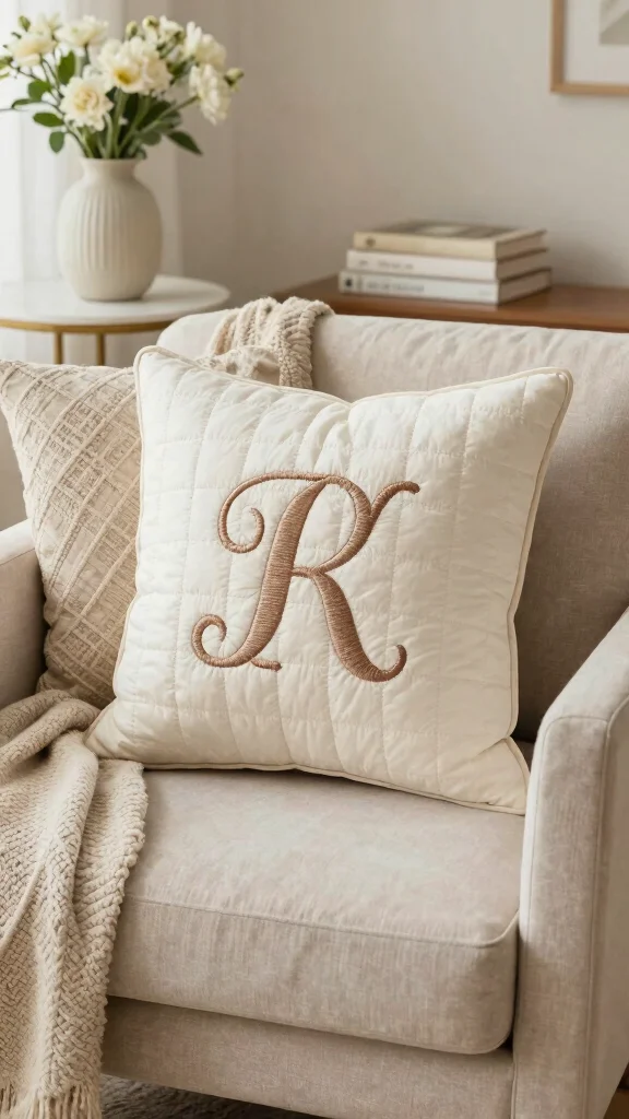 12 Quilted Pillow Ideas for a Textured Patchwork-Inspired Home Detail - 9. Personalized Quilted Pillows 1