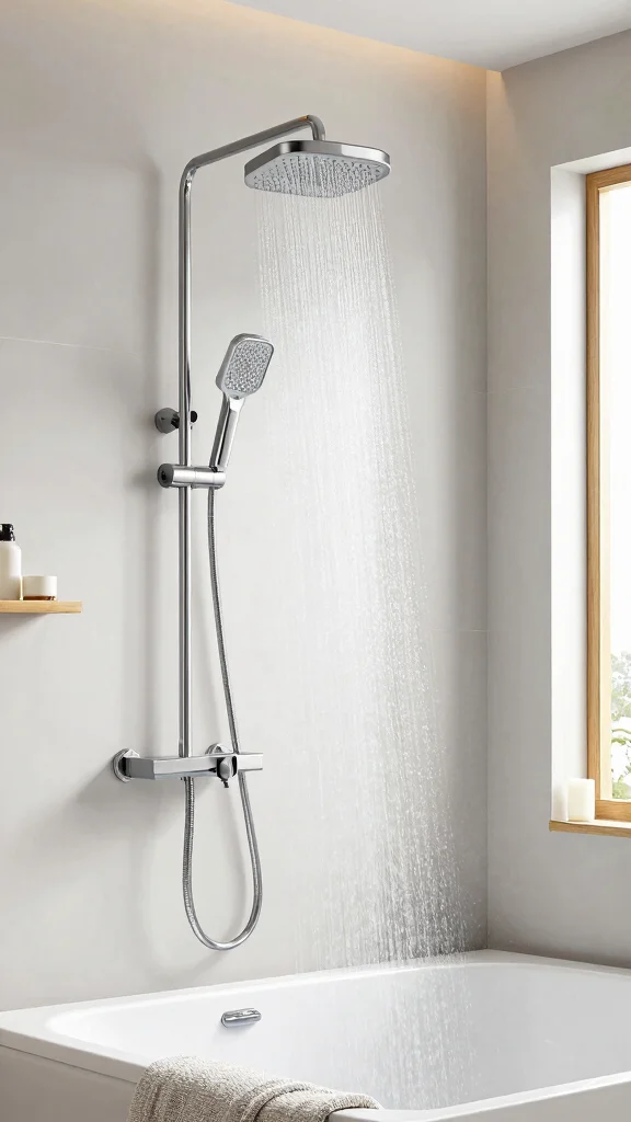 12 Rainfall Shower Head Ideas for a Luxurious Immersive Shower - 7. Adjustable Rainfall Settings 1