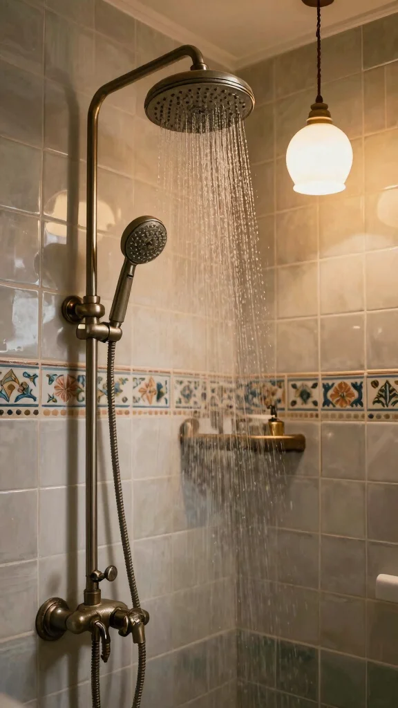 12 Rainfall Shower Head With Handheld Ideas for a Complete Shower System - 3. Vintage Charm with Modern Efficiency 1