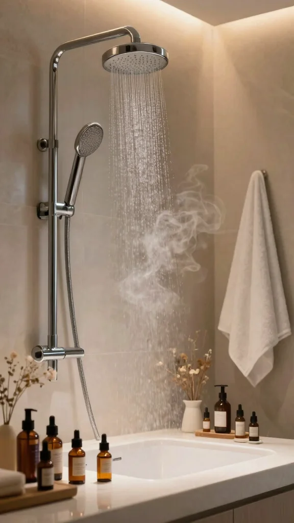 12 Rainfall Shower Head With Handheld Ideas for a Complete Shower System - 8. Spa-Like Experience with Aromatherapy Features 1