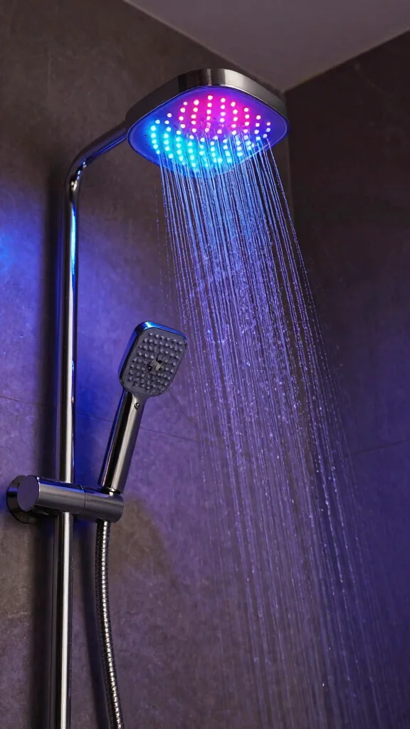 12 Rainfall Shower Head With Handheld Ideas for a Complete Shower System - 9. Customizable LED Shower Heads 1