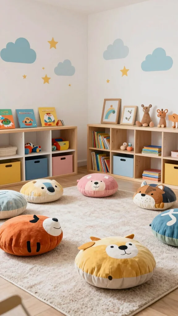 12 Round Pillow Ideas for a Soft Sculptural Couch or Bed Detail - 11. Playful Animal-Shaped Round Pillows 1