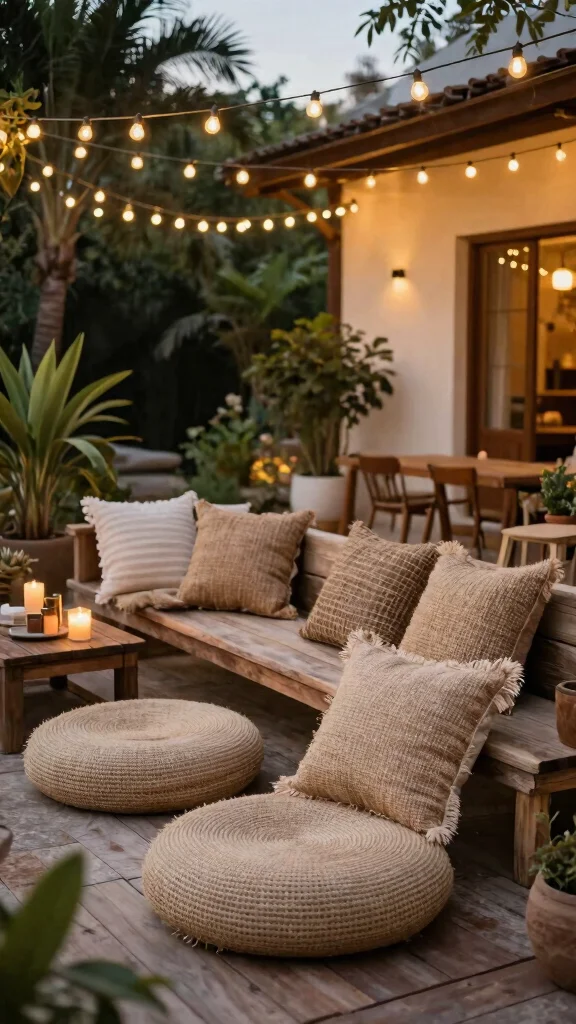 12 Round Pillow Ideas for a Soft Sculptural Couch or Bed Detail - 7. Natural Fiber Round Pillows 1