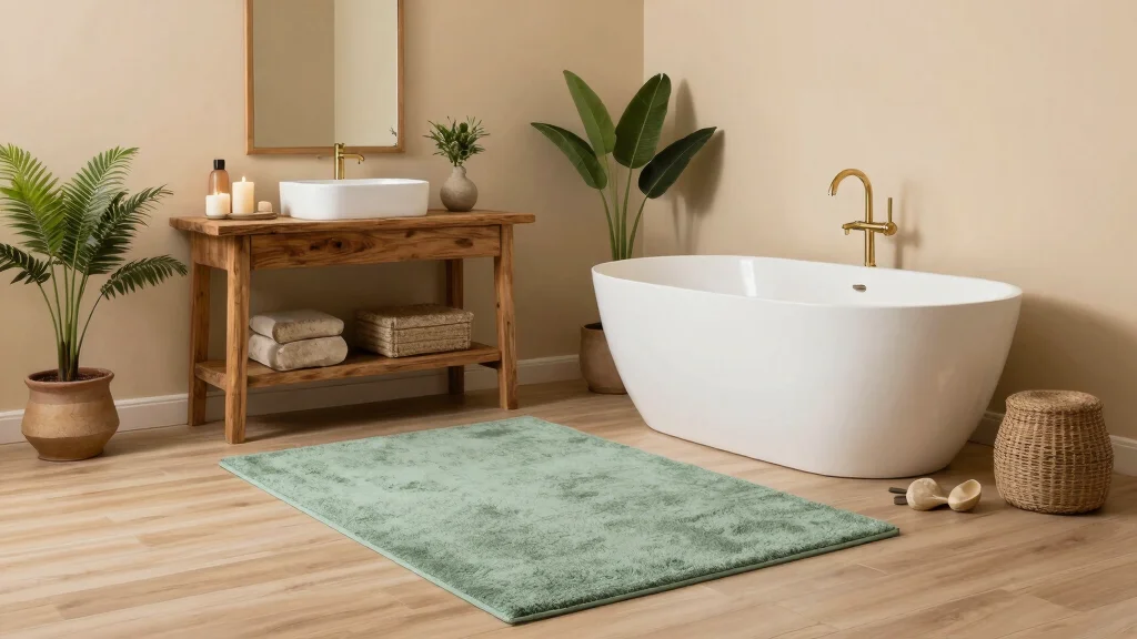 12 Sage Green Bathroom Rug Ideas for a Calm Earthy Bathroom Floor