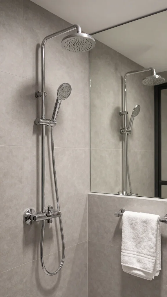 12 Shower Head Replacement Ideas to Upgrade Your Shower Without a Renovation - 8. Wall-Mounted Shower Head 1
