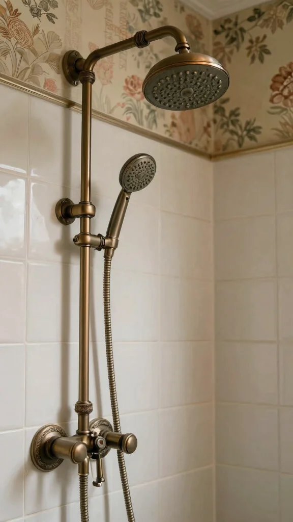 12 Shower Head and Handheld Combo Ideas for the Most Versatile Shower - 2. Vintage Style with Modern Efficiency 1