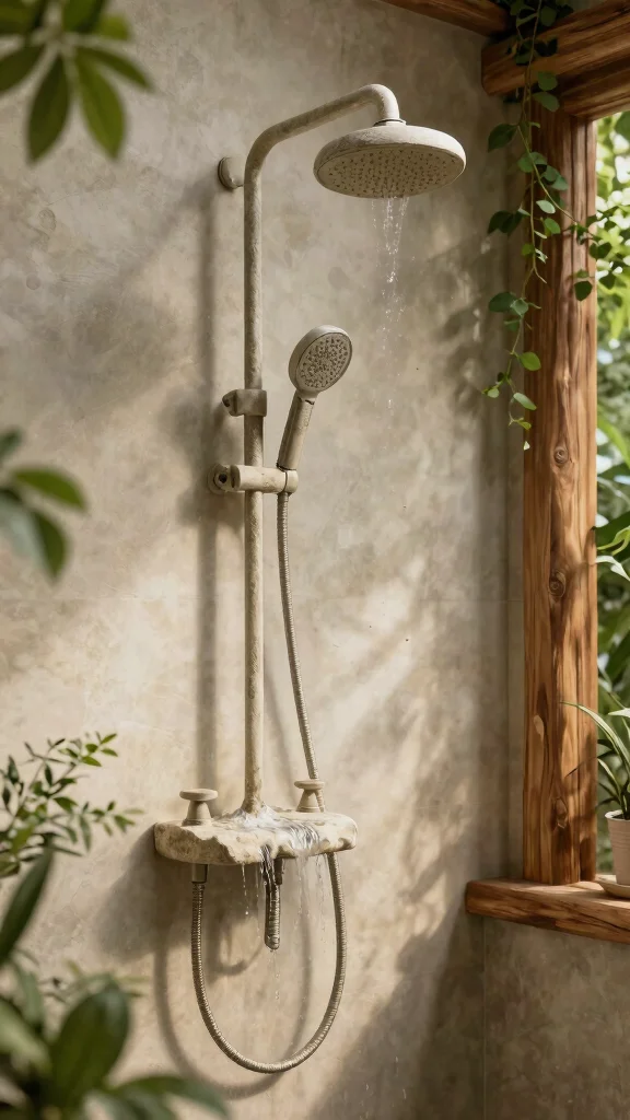 12 Shower Head and Handheld Combo Ideas for the Most Versatile Shower - 9. Nature-Inspired Shower Fixtures 1