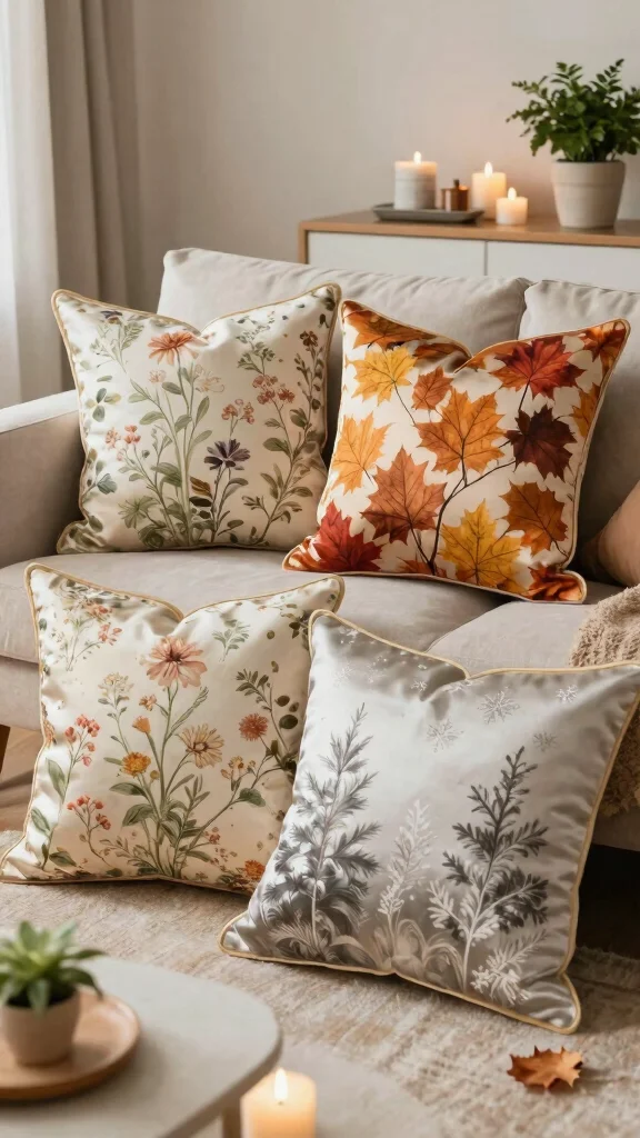 12 Silk Pillow Ideas for a Smooth Lustrous and Skin-Friendly Sleep - 12. Seasonal Silk Pillows 1