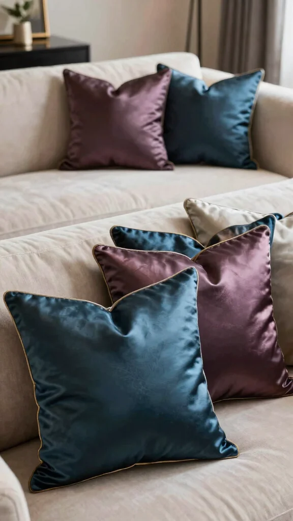 12 Silk Pillow Ideas for a Smooth Lustrous and Skin-Friendly Sleep - 3. Charmeuse Silk Decorative Pillows 1