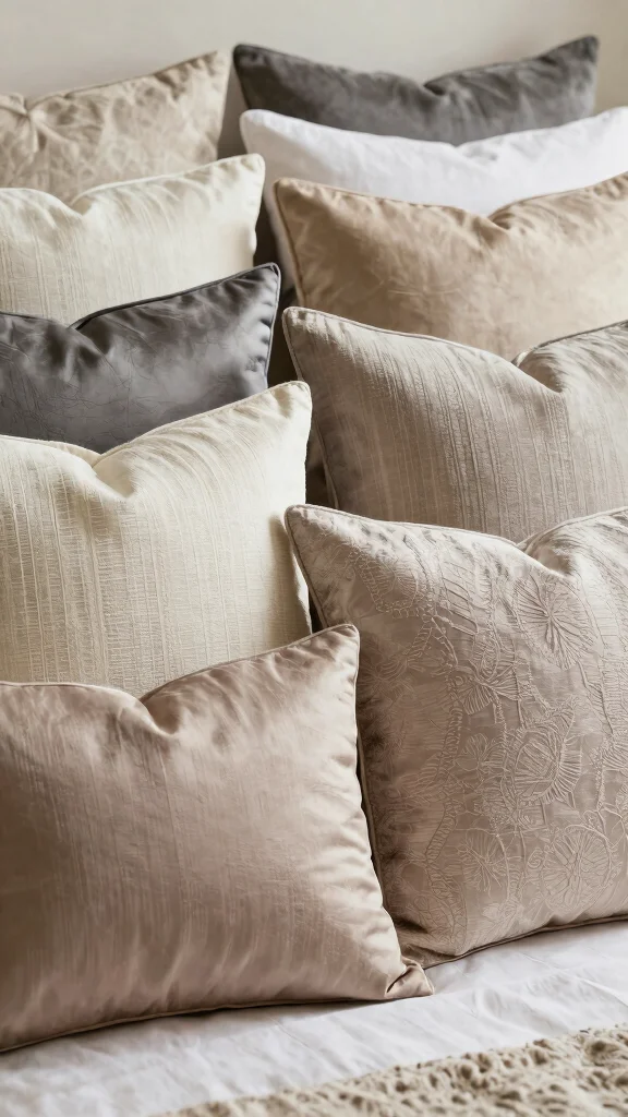 12 Silk Pillow Ideas for a Smooth Lustrous and Skin-Friendly Sleep - 9. Textured Silk Pillows 1