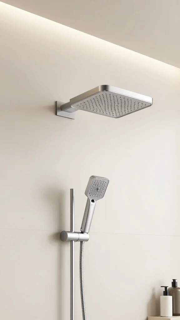 12 Square Shower Head Ideas for a Geometric Modern Bathroom Look - 12. Wall-Mounted Square Shower Head 1