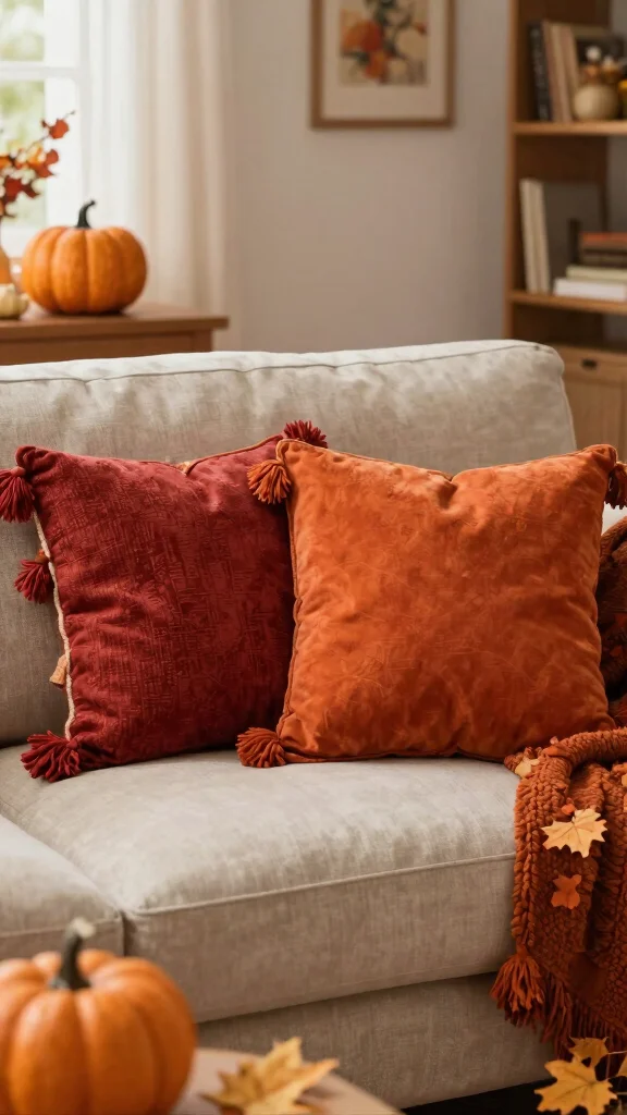 12 Tassel Pillow Ideas for a Playful Decorative Finishing Touch - 11. Seasonal Switch 1