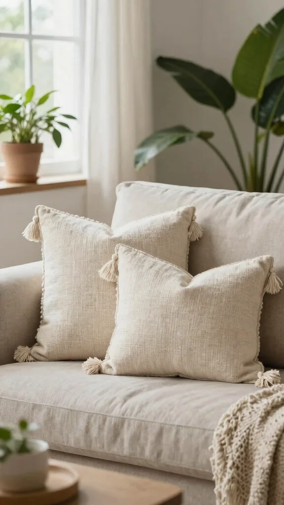 12 Tassel Pillow Ideas for a Playful Decorative Finishing Touch - 9. Eco-Friendly Choices 1