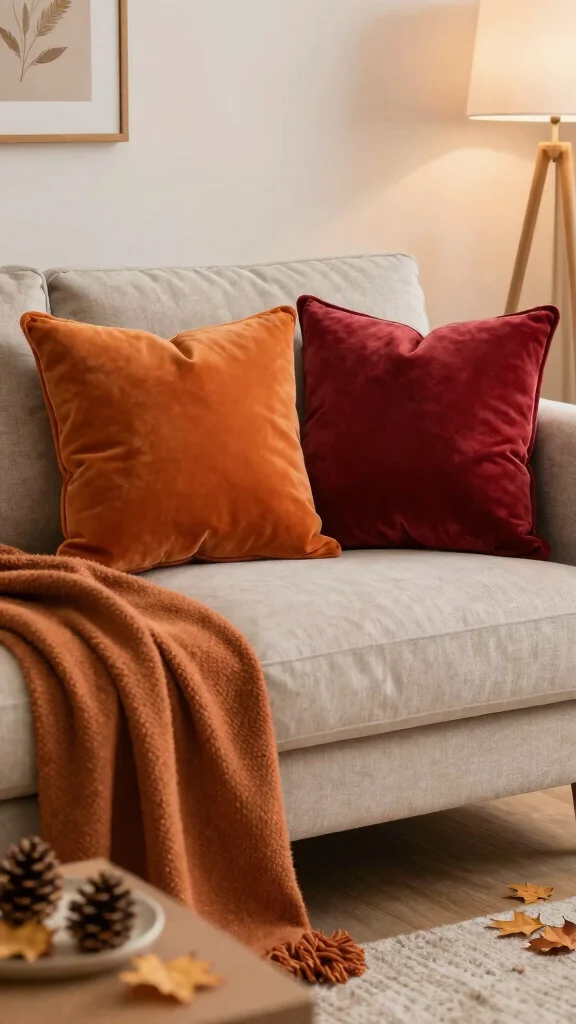 12 Velvet Cushion Ideas for a Luxe Rich Texture on Any Sofa or Bed - 10. Seasonal Switch 1