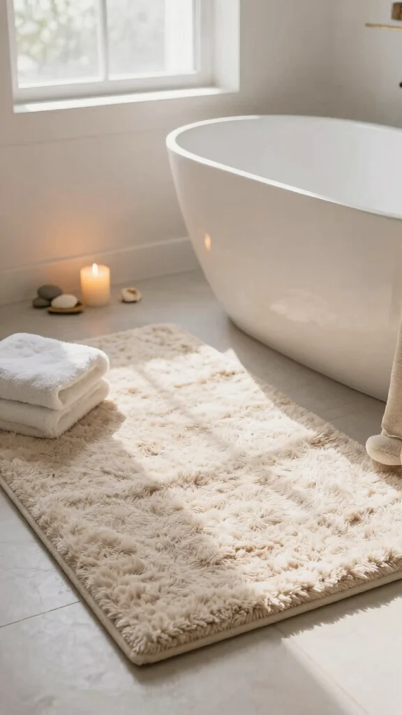12 Washable Bathroom Rug Ideas That Stay Fresh and Look Great - 2. Soft and Plush for Comfort 1