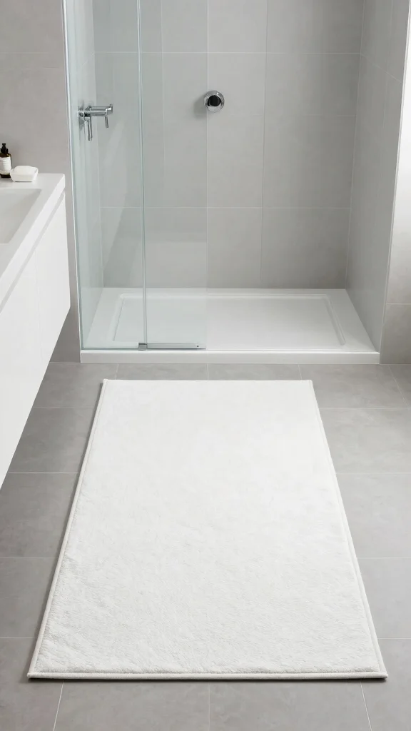 12 Washable Bathroom Rug Ideas That Stay Fresh and Look Great - 6. Minimalist Designs for a Clean Look 1
