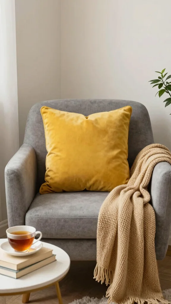 12 Yellow Pillow Ideas for a Sunny Cheerful Pop of Color - 1. Textured Mustard Yellow Velvet 1