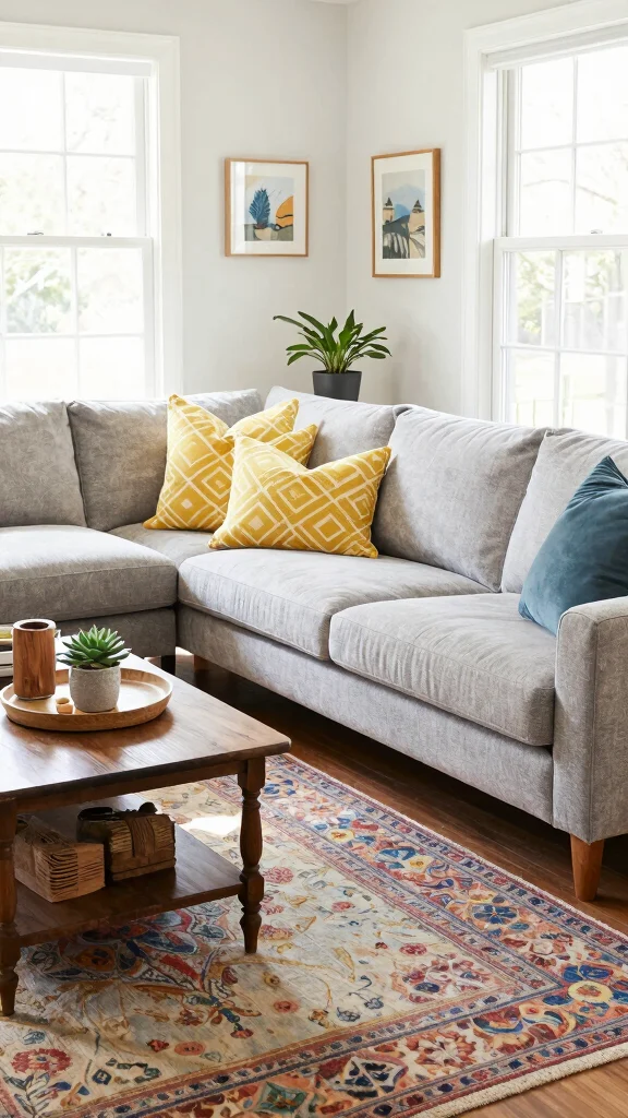 12 Yellow Pillow Ideas for a Sunny Cheerful Pop of Color - 2. Bold Geometric Patterns 1