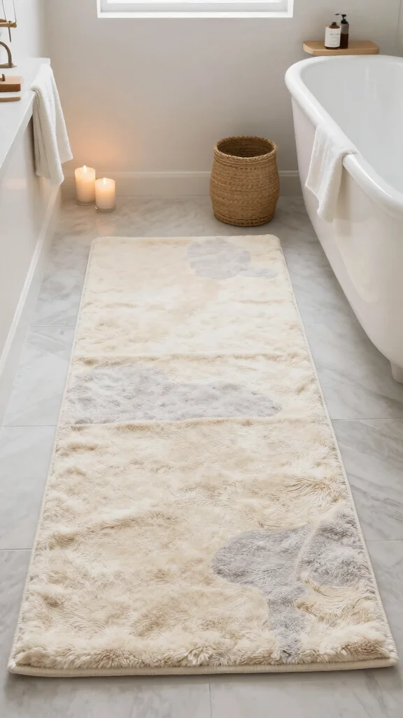 13 Bathroom Rug Collection Ideas for a Matched Polished Bathroom Floor - 6. Spa-Inspired Neutrals 1