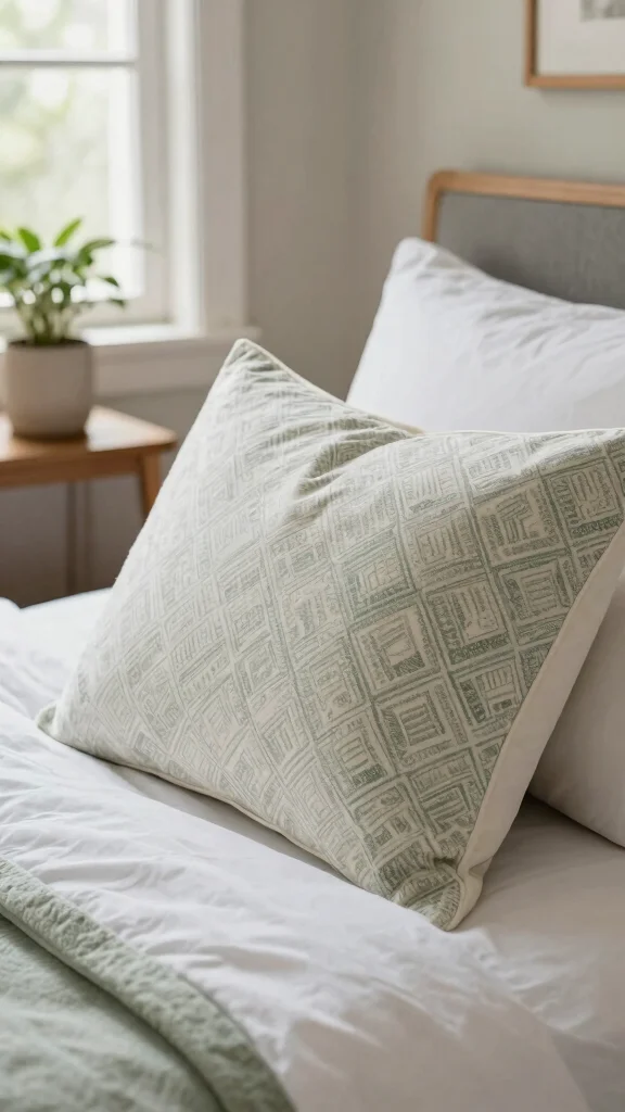 13 Bedroom Pillow Ideas for a Cozy Styled Sleep Space - 1. Organic Cotton Pillows for Sustainability 1