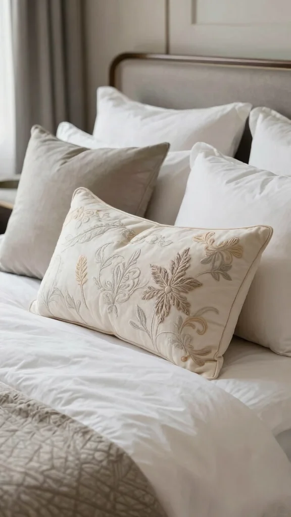 13 Bedroom Pillow Ideas for a Cozy Styled Sleep Space - 13. Elegant Lumbar Pillows for Support 1