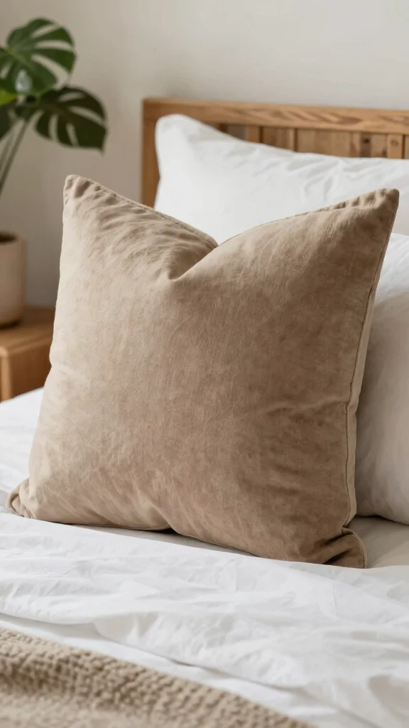 13 Bedroom Pillow Ideas for a Cozy Styled Sleep Space - 6. Pillows with Natural Dyes 1