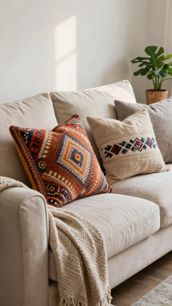 13 Couch Pillow Arrangement Ideas That Look Curated and Effortless - 1. The Layered Look 1
