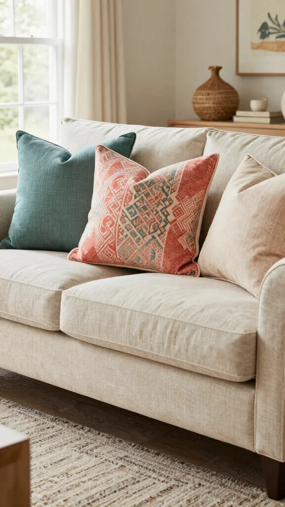 13 Couch Pillow Arrangement Ideas That Look Curated and Effortless - 2. Color Coordination 1