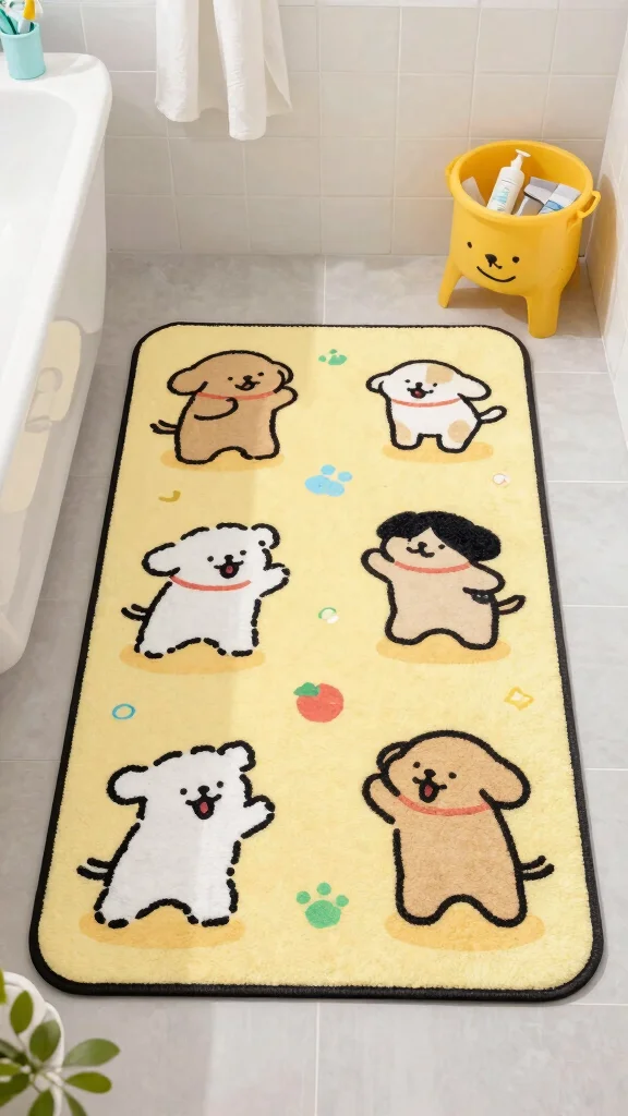 13 Non-Slip Bathroom Rug Ideas for Safety and Style on Any Floor - 10. Whimsical Animal Prints 1
