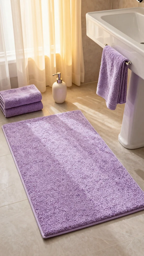 13 Non-Slip Bathroom Rug Ideas for Safety and Style on Any Floor - 7. Textured Chenille Rugs 1