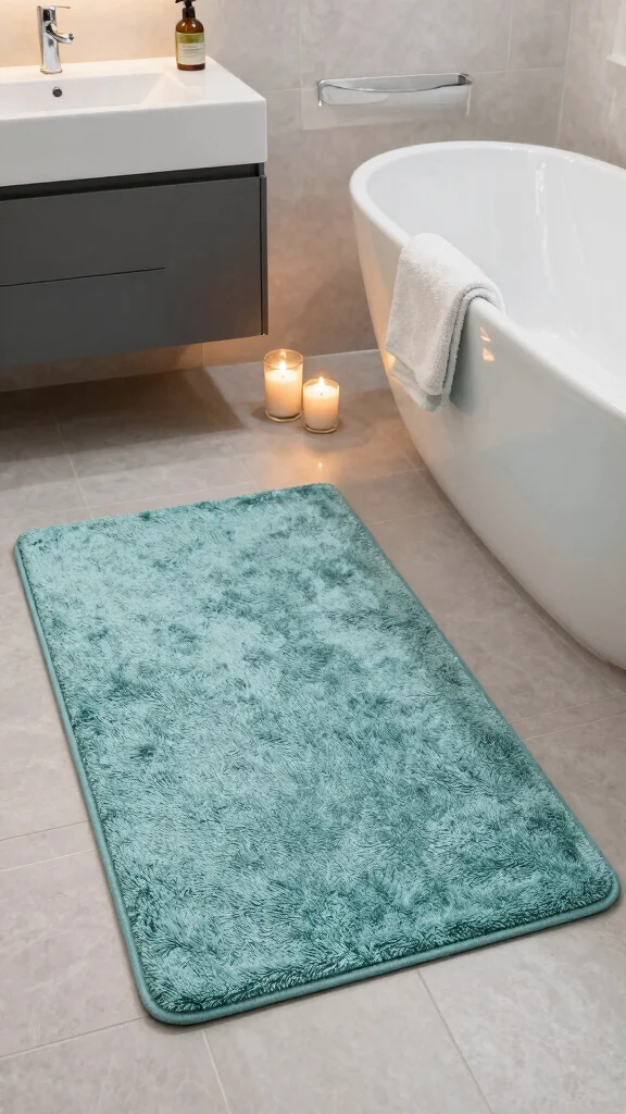 13 Non-Slip Bathroom Rug Ideas for Safety and Style on Any Floor - 8. Versatile Microfiber Rugs 1